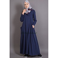 Travel abaya in Jersey - Navy Blue Travel abaya in Jersey - Navy Blue
